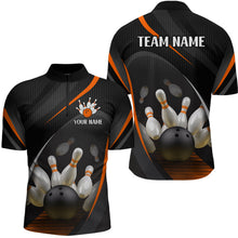 Load image into Gallery viewer, Orange Bowling Shirts for Men Women Team Custom Bowling Polo &amp; Quarter Zip Shirt MBL71