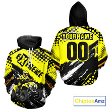 Load image into Gallery viewer, Custom Yellow ATV Motocross Hoodie for Men Women Quad Shirt ATV Riding Hoodie MHATV20
