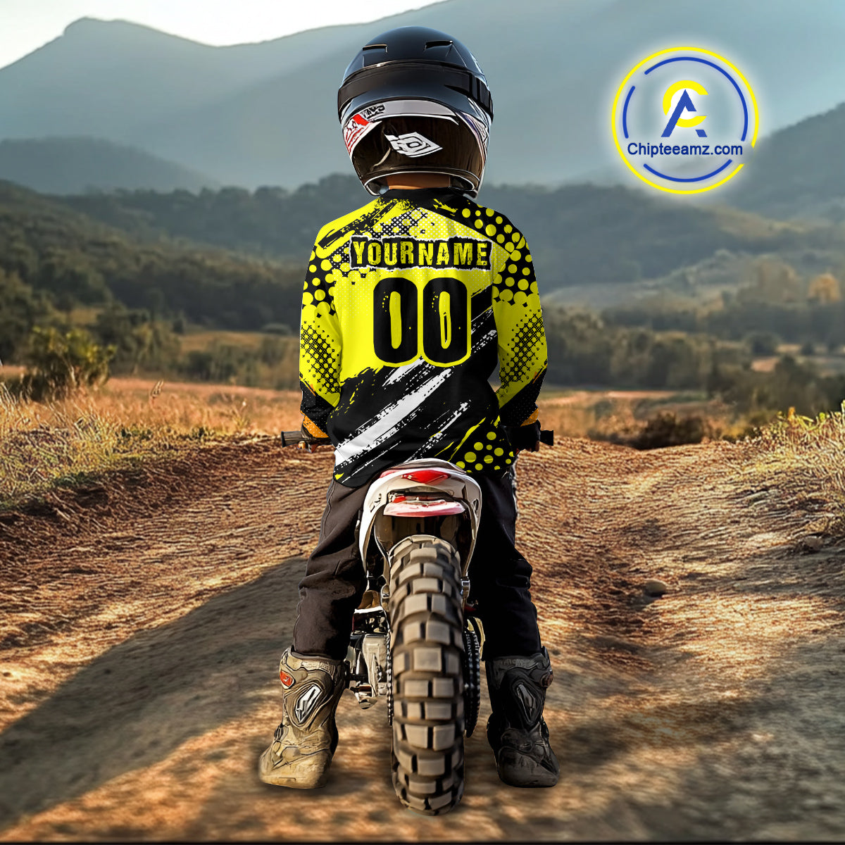 Yellow ATV Racing Jersey Custom ATV Motocross Shirt Kid Women Men ATV Jersey MX130