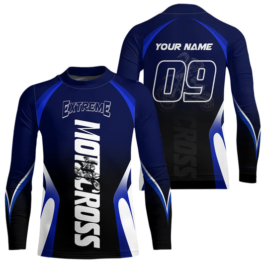 Custom Blue Motocross Jersey for Men Kid Women Racing Dirt Bike Off-road Shirt XM338