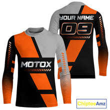 Load image into Gallery viewer, Orange Motocross Racing Jersey Custom Dirt Bike Shirt for Kid Women Men Off Road XM371