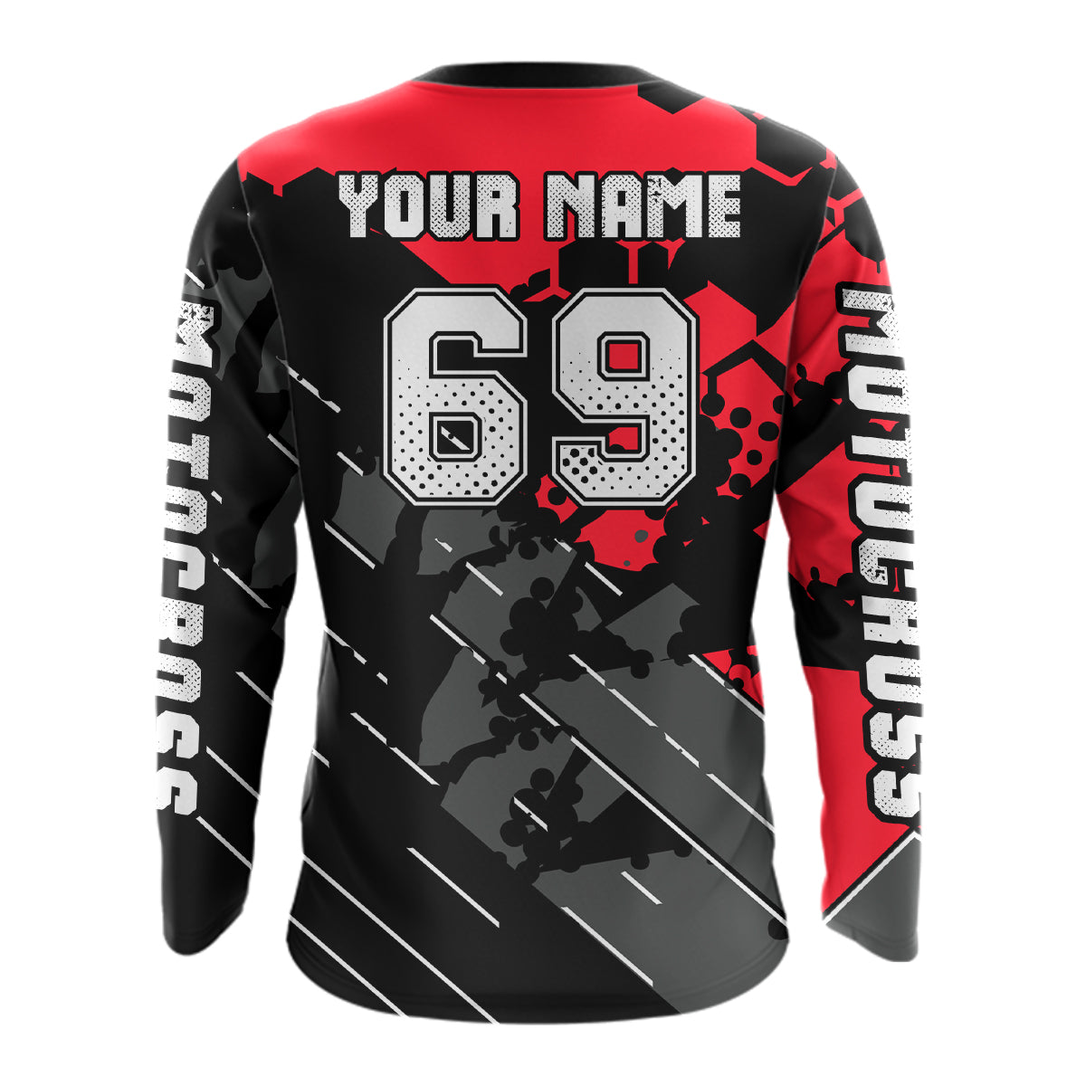 Motocross Racing Jersey Red Upf30+ Motorcycle Dirt Bike Jersey Off-Road Shirt Men Kid Women XM298