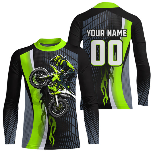 Green Motocross Jersey Custom Dirt Bike Jersey for Men Kid Women Off Road Shirts XM357