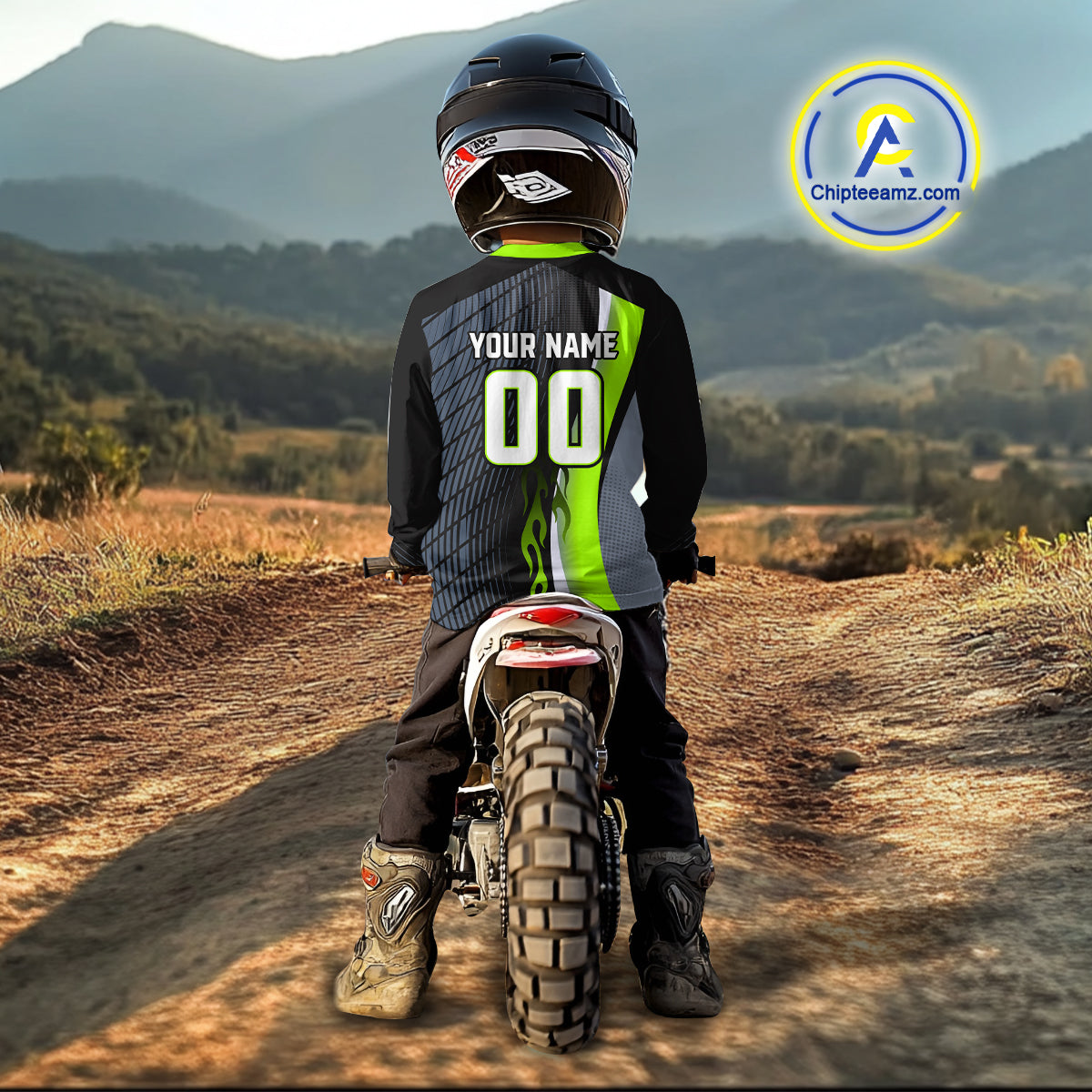 Green Motocross Jersey Custom Dirt Bike Jersey for Men Kid Women Off Road Shirts XM357