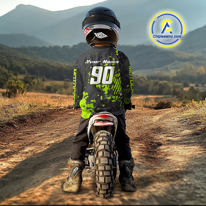 Green ATV Motocross Racing Jersey Custom ATV Shirts Kid Women Men Quad Jersey MX136