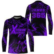 Load image into Gallery viewer, Motocross Racing Jersey Purple Upf30+ Men Women Kid Dirt Bike Shirt Motorcycle Jersey XM200