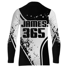 Load image into Gallery viewer, Motocross Jersey Black White UPF30+ Dirt Bike Shirt Men Kid MX Racing Motorcycle Jersey XM172