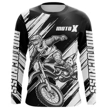 Load image into Gallery viewer, Motocross Racing Jersey Youth Men Kid Dirt Bike Shirt White Black Upf30+ Off-Road Jersey XM245