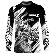 Load image into Gallery viewer, Motocross Racing Jersey Youth Men Kid Dirt Bike Shirt White Black Upf30+ Off-Road Jersey XM245