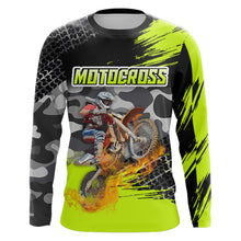 Load image into Gallery viewer, Camo Motocross Racing Jersey Green UPF30+ Youth Dirt Bike Shirt Kid Men Women Off-road Riding Shirt XM128