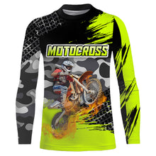 Load image into Gallery viewer, Camo Motocross Racing Jersey Green UPF30+ Youth Dirt Bike Shirt Kid Men Women Off-road Riding Shirt XM128