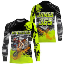 Load image into Gallery viewer, Camo Motocross Racing Jersey Green UPF30+ Youth Dirt Bike Shirt Kid Men Women Off-road Riding Shirt XM128