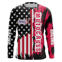 Load image into Gallery viewer, Dirt Bike Racing Jersey American Flag Motocross Youth Men UPF30+ Off-Road Motorcycle Shirt XM73