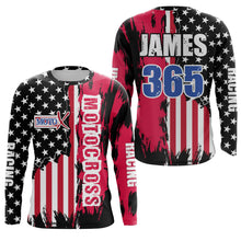 Load image into Gallery viewer, Dirt Bike Racing Jersey American Flag Motocross Youth Men UPF30+ Off-Road Motorcycle Shirt XM73