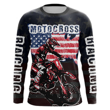 Load image into Gallery viewer, American Flag Motocross Jersey UPF30+ Personalized Patriotic MX Off-Road Adult&amp;Kid Dirt Bike Jersey| XM106