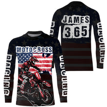 Load image into Gallery viewer, American Flag Motocross Jersey UPF30+ Personalized Patriotic MX Off-Road Adult&amp;Kid Dirt Bike Jersey| XM106