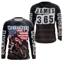 Load image into Gallery viewer, American Flag Motocross Jersey UPF30+ Personalized Patriotic MX Off-Road Adult&amp;Kid Dirt Bike Jersey| XM106