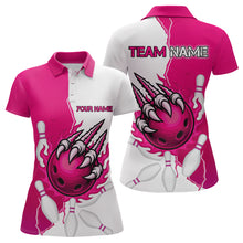 Load image into Gallery viewer, Custom Sharp Claws Bowling Shirt Pink Men Women Team Bowling Flaming Jerseys MBL91