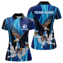 Load image into Gallery viewer, Custom Blue Eagle Bowling Shirt for Men Women Team Bowling Polo Shirts &amp; 1/4 Zip MBL95