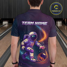 Load image into Gallery viewer, Custom Astronaut Bowling Shirts for Women Men Team Galaxy Bowling Polo and 1/4 Zip MBL169