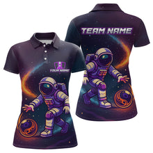 Load image into Gallery viewer, Custom Astronaut Bowling Shirts for Women Men Team Galaxy Bowling Polo and 1/4 Zip MBL169