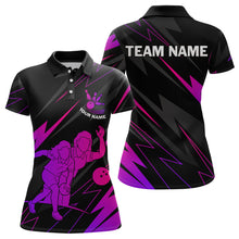 Load image into Gallery viewer, Purple Bowling Shirts for Women Men Custom Team Bowling Jerseys Personalized MBL175