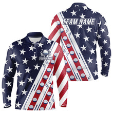 Load image into Gallery viewer, Custom American Golf Polo Shirt Patriotic Golf Shirts for Men Women Team Name MMG38