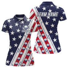 Load image into Gallery viewer, Custom American Golf Polo Shirt Patriotic Golf Shirts for Men Women Team Name MMG38