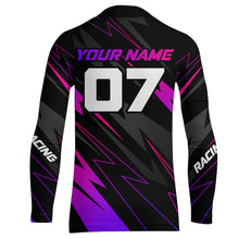 Load image into Gallery viewer, ATV Motocross Racing Jersey Kid Men Women Upf30+ Quad Bike Shirt ATV Riding Purple MX74