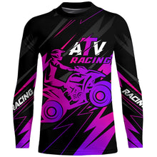 Load image into Gallery viewer, ATV Motocross Racing Jersey Kid Men Women Upf30+ Quad Bike Shirt ATV Riding Purple MX74