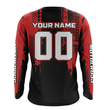 Load image into Gallery viewer, Personalized Motocross Jersey UPF30+ MX Racing Off-Road Adult&amp;Kid Red Dirt Bike Jersey XM47