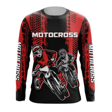 Load image into Gallery viewer, Personalized Motocross Jersey UPF30+ MX Racing Off-Road Adult&amp;Kid Red Dirt Bike Jersey XM47