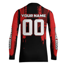 Load image into Gallery viewer, Personalized Motocross Jersey UPF30+ MX Racing Off-Road Adult&amp;Kid Red Dirt Bike Jersey XM47