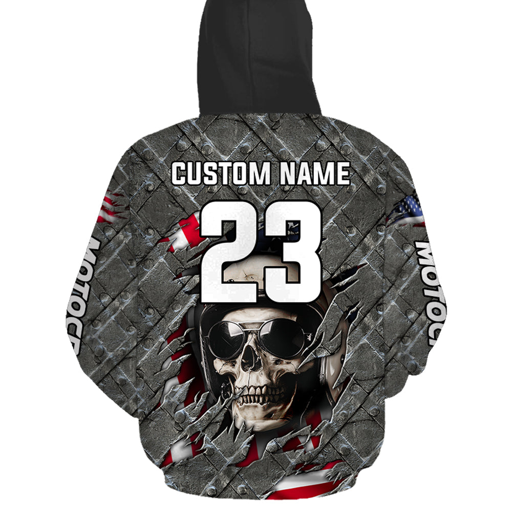 American Flag Motocross Racing Hoodie Jersey for Men Women Dirt Hoodie Patriotic MH32