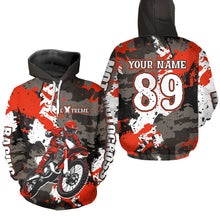 Load image into Gallery viewer, Camo Red Motocross Hoodie Men Women Dirt Bike Racing Hoodie Custom Riding Shirt MH164