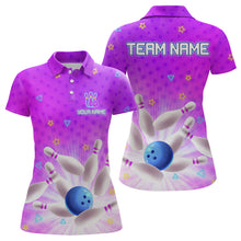 Load image into Gallery viewer, Purple Custom Bowling Shirts Men Women Team Bowling Jerseys Polo and Zip Shirt MBL163