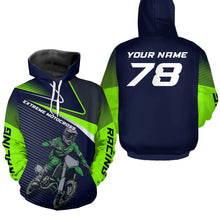 Load image into Gallery viewer, Green Motocross Hoodie Custom for Men Women Dirt Bike Racing Hoodie Riding Shirt MH160