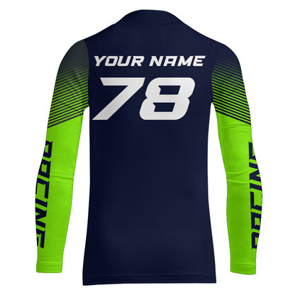 Green Motocross Racing Jersey Youth Men Women Dirt Bike Shirt Upf30+ Extreme Off-Road Racing Shirt XM310