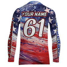 Load image into Gallery viewer, American Flag Racing Jersey UPF30+ Motocross Dirt Bike Shirt Youth Men Kid Women Patriotic XM99