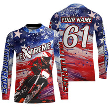 Load image into Gallery viewer, American Flag Racing Jersey UPF30+ Motocross Dirt Bike Shirt Youth Men Kid Women Patriotic XM99