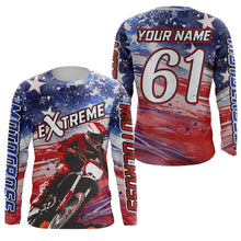 Load image into Gallery viewer, American Flag Racing Jersey UPF30+ Motocross Dirt Bike Shirt Youth Men Kid Women Patriotic XM99