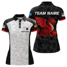 Load image into Gallery viewer, Custom Red Dragon Bowling Shirts for Men Women Team Bowling Polo &amp; Quarter Zip MBL86