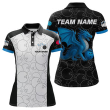 Load image into Gallery viewer, Custom Blue Dragon Bowling Shirts for Men Women Team Bowling Polo &amp; Quarter Zip MBL86