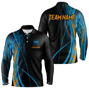 Custom Blue and Black Golf Polo Shirt for Men Women Golf Shirts Team Golf Apparel MMG24