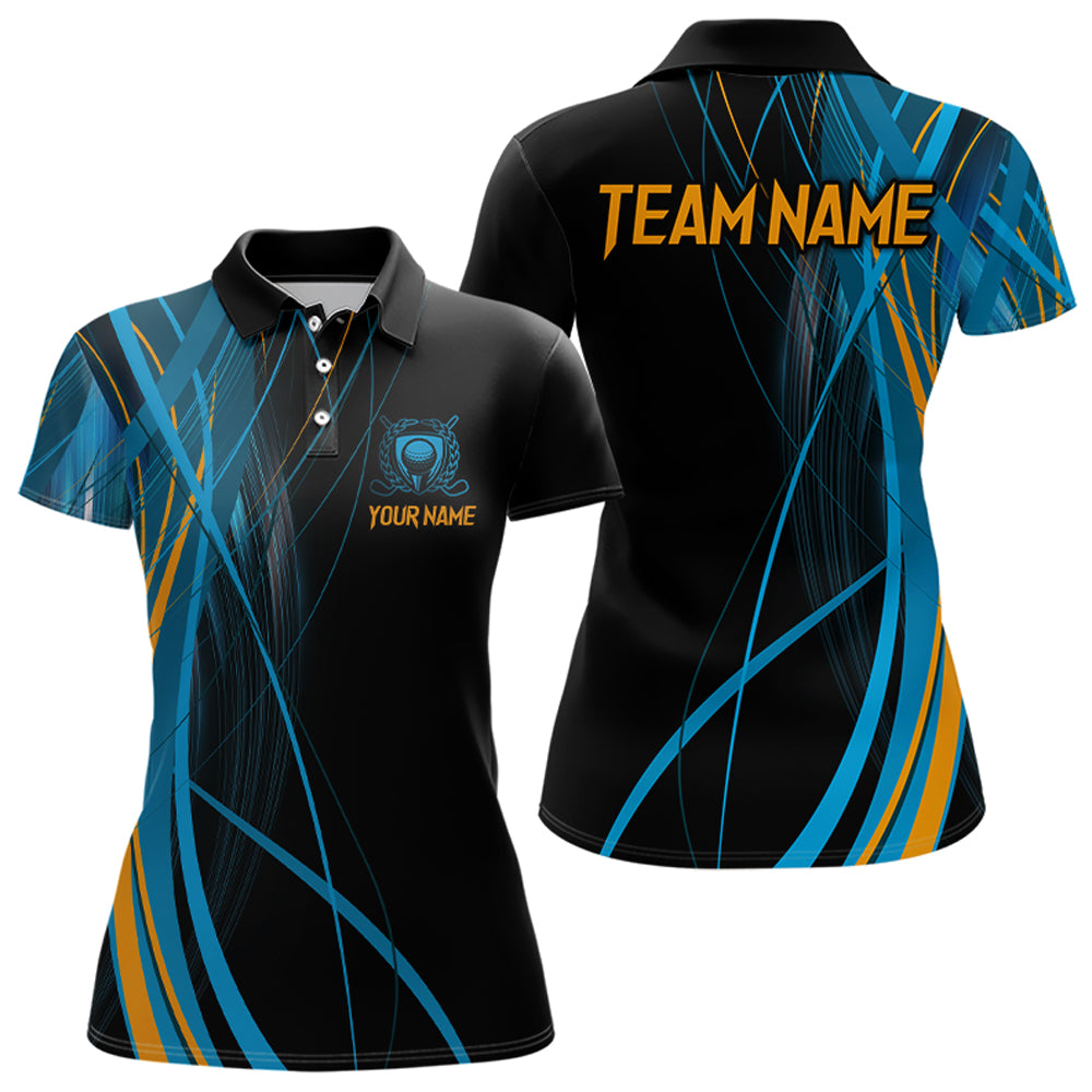 Custom Blue and Black Golf Polo Shirt for Men Women Golf Shirts Team Golf Apparel MMG24