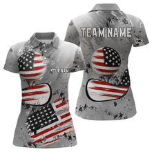 Load image into Gallery viewer, Patriotic Golf Polo Shirt Custom Grey Golf Shirts for Men Women Team MMG59