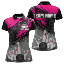 Load image into Gallery viewer, Custom Pink Bowling Shirt forMen Women Team Bowling Jersey Bowling Polo &amp; 1/4 Zip Shirt MBL40