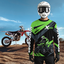 Load image into Gallery viewer, ATV Racing Jersey Green Custom ATV Riding Shirt for Kid Adult Quad Bike ATV Jersey MX116