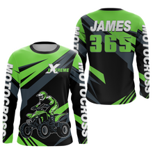 Load image into Gallery viewer, ATV Racing Jersey Green Custom ATV Riding Shirt for Kid Adult Quad Bike ATV Jersey MX116