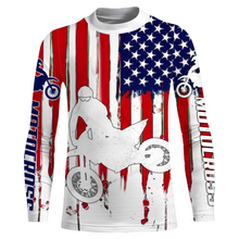 Load image into Gallery viewer, Motocross Racing Jersey UPF30+ American Flag Dirt BIkeJersey Youth MX Riding Motorcycle Shirt XM111